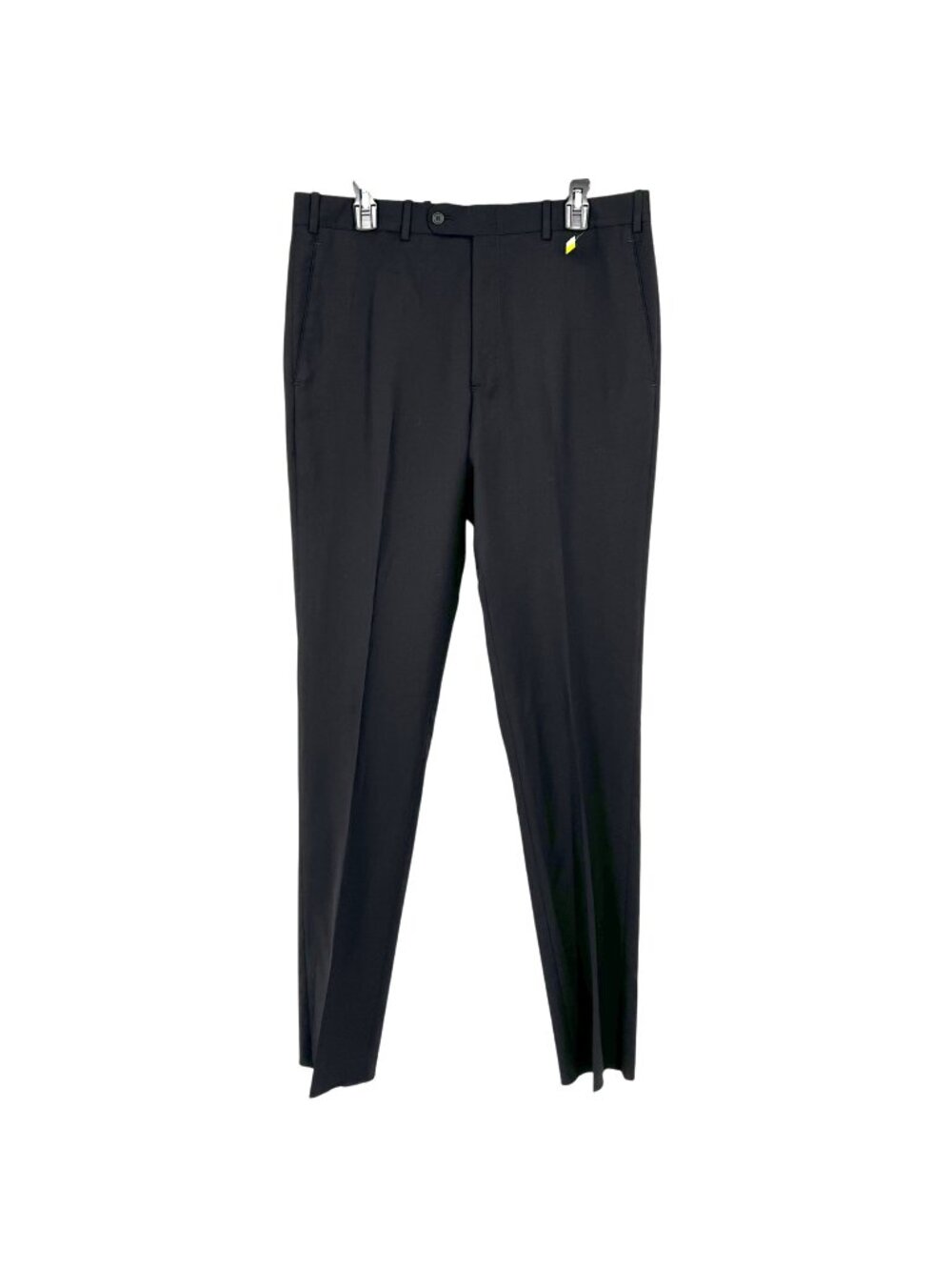 JB Britches Mens Dress Pants Black Wool Blend Waist Size 34R NWOT Unhemmed